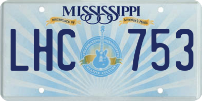 MS license plate LHC753
