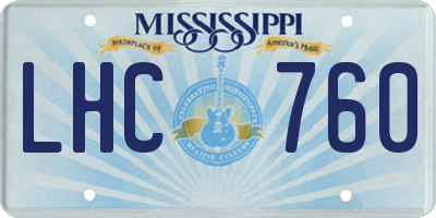 MS license plate LHC760