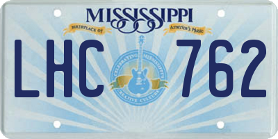 MS license plate LHC762