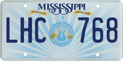 MS license plate LHC768