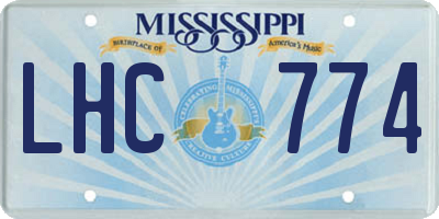 MS license plate LHC774