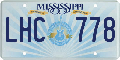 MS license plate LHC778