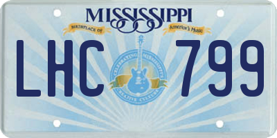 MS license plate LHC799