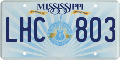 MS license plate LHC803