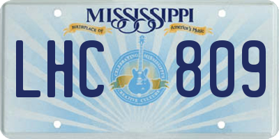 MS license plate LHC809
