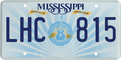 MS license plate LHC815