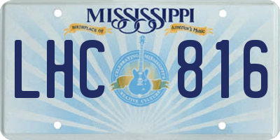 MS license plate LHC816