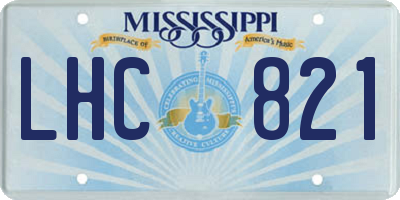 MS license plate LHC821