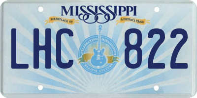MS license plate LHC822