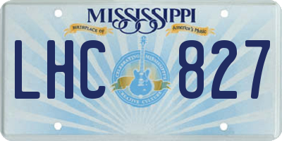 MS license plate LHC827