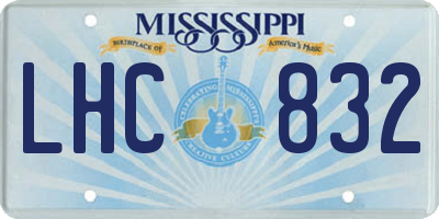 MS license plate LHC832