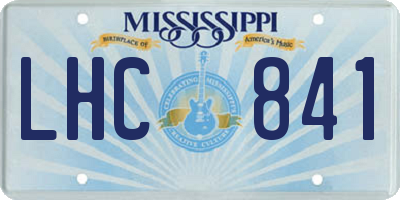 MS license plate LHC841