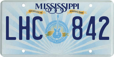 MS license plate LHC842