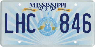 MS license plate LHC846