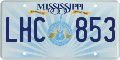 MS license plate LHC853