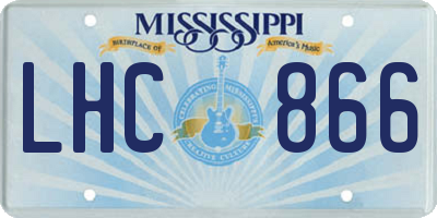 MS license plate LHC866