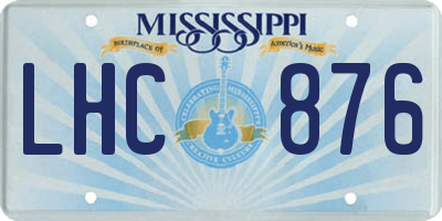 MS license plate LHC876