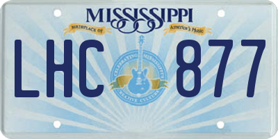 MS license plate LHC877