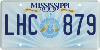 MS license plate LHC879