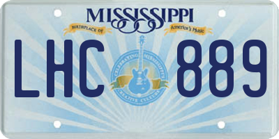 MS license plate LHC889