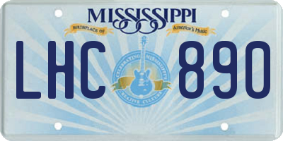 MS license plate LHC890