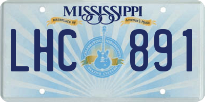 MS license plate LHC891