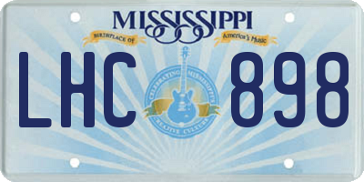 MS license plate LHC898