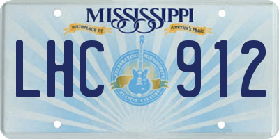 MS license plate LHC912