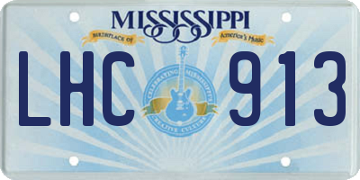 MS license plate LHC913