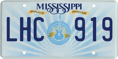 MS license plate LHC919