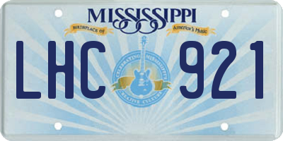 MS license plate LHC921