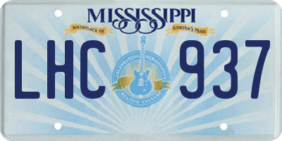 MS license plate LHC937