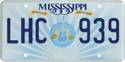 MS license plate LHC939