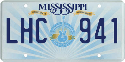 MS license plate LHC941