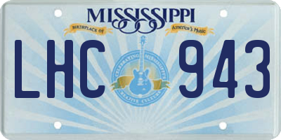 MS license plate LHC943