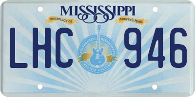 MS license plate LHC946