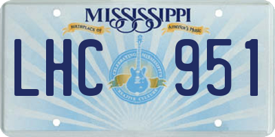 MS license plate LHC951