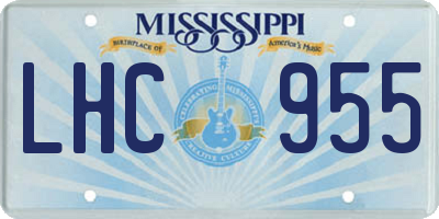 MS license plate LHC955