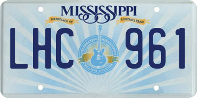 MS license plate LHC961