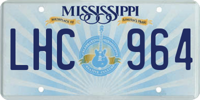 MS license plate LHC964