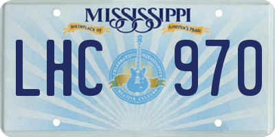 MS license plate LHC970