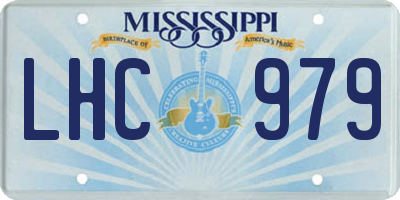 MS license plate LHC979
