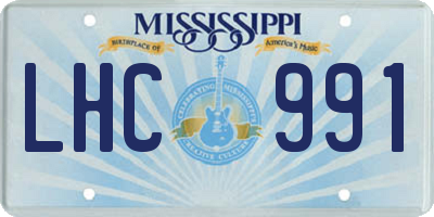 MS license plate LHC991