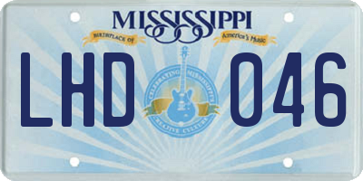 MS license plate LHD046