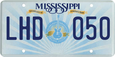 MS license plate LHD050
