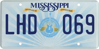 MS license plate LHD069