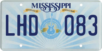 MS license plate LHD083