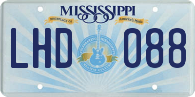 MS license plate LHD088