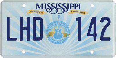 MS license plate LHD142