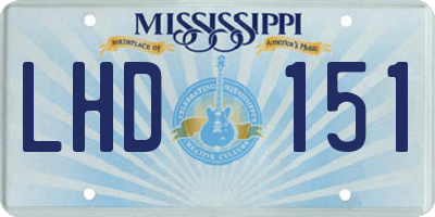 MS license plate LHD151